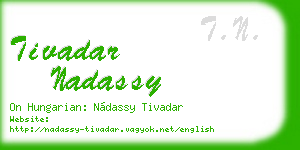 tivadar nadassy business card